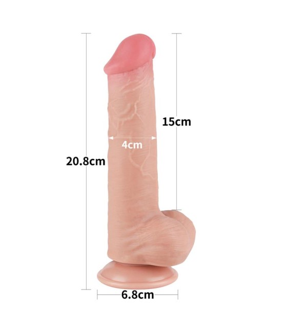 Dildo Dual Layer Piel Deslizante 8