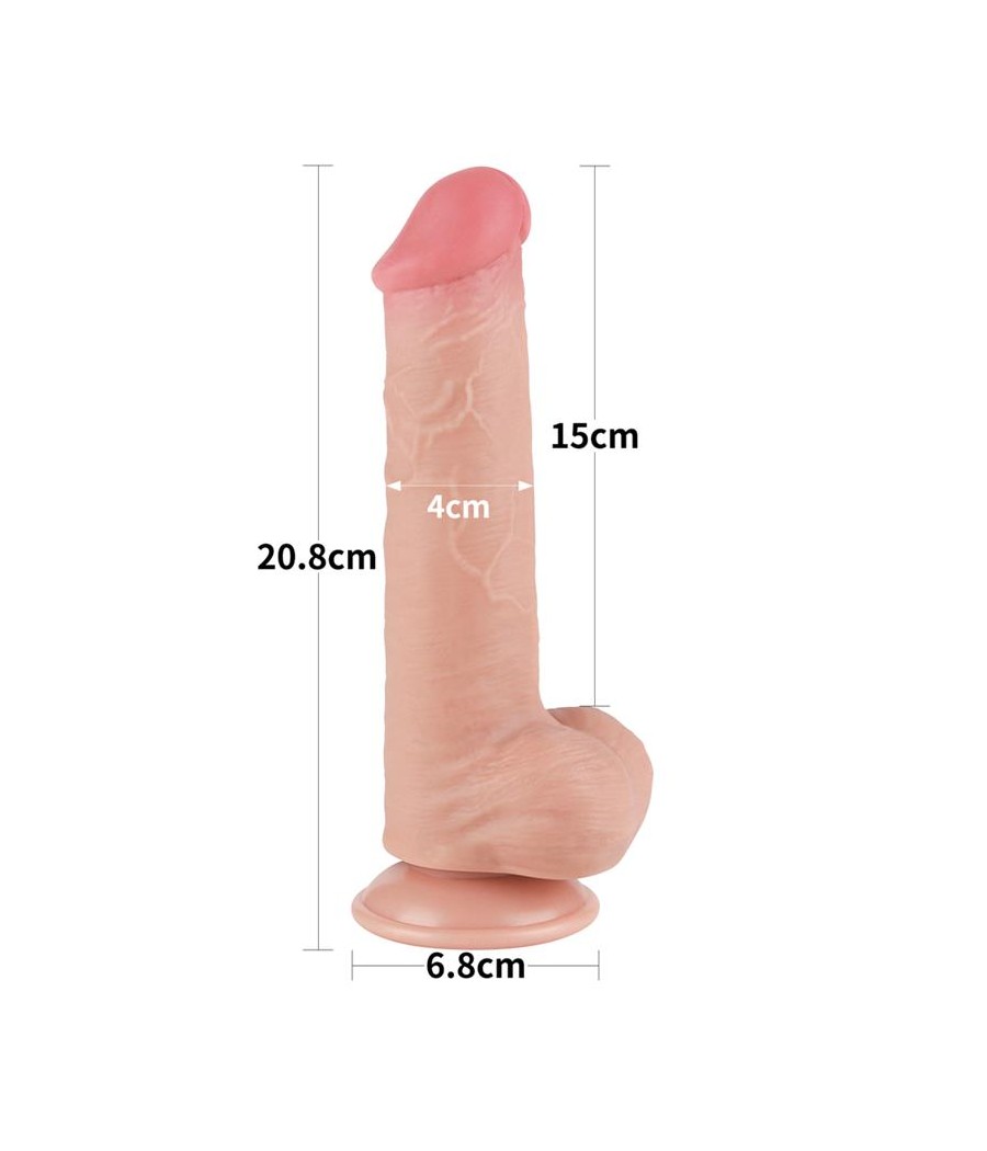 Dildo Dual Layer Piel Deslizante 8