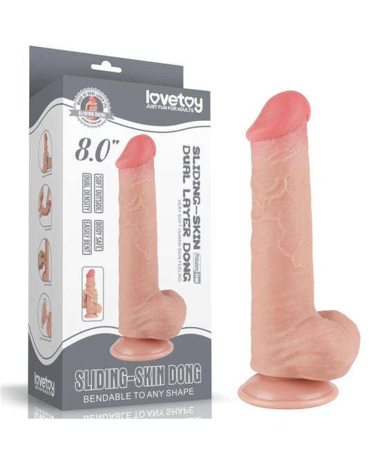 Dildo Dual Layer Piel Deslizante 8