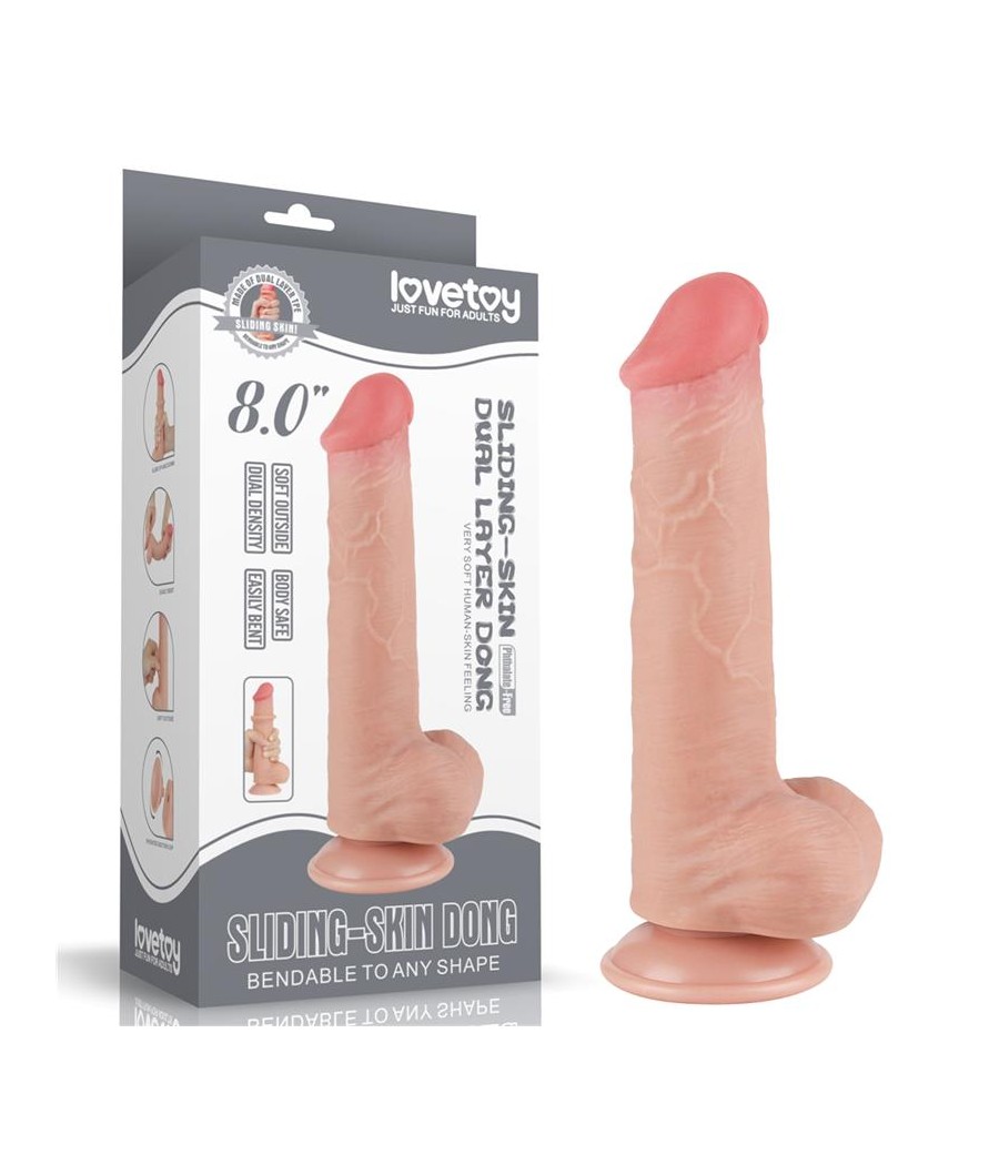 Dildo Dual Layer Piel Deslizante 8