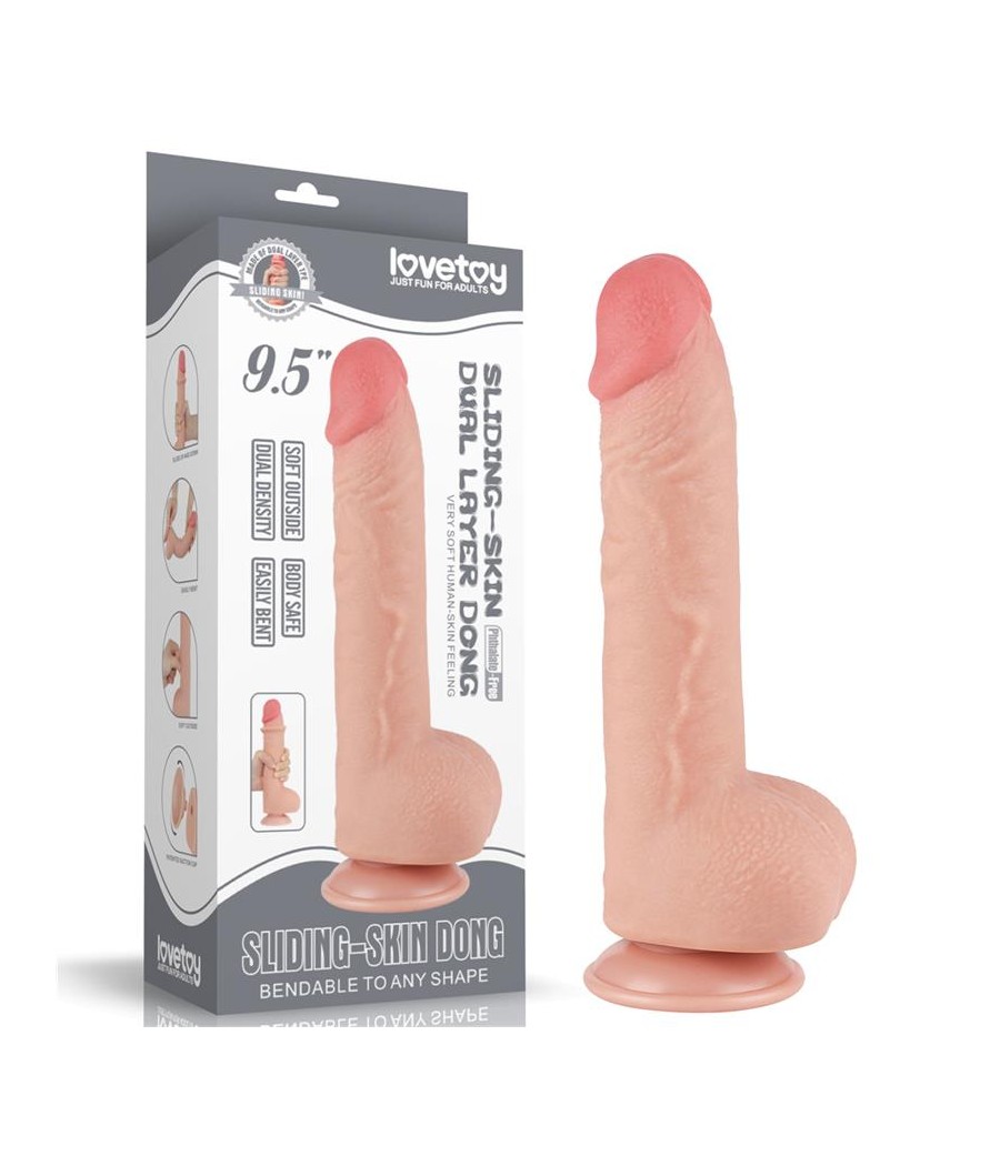 Dildo Dual Density Piel Deslizante 95