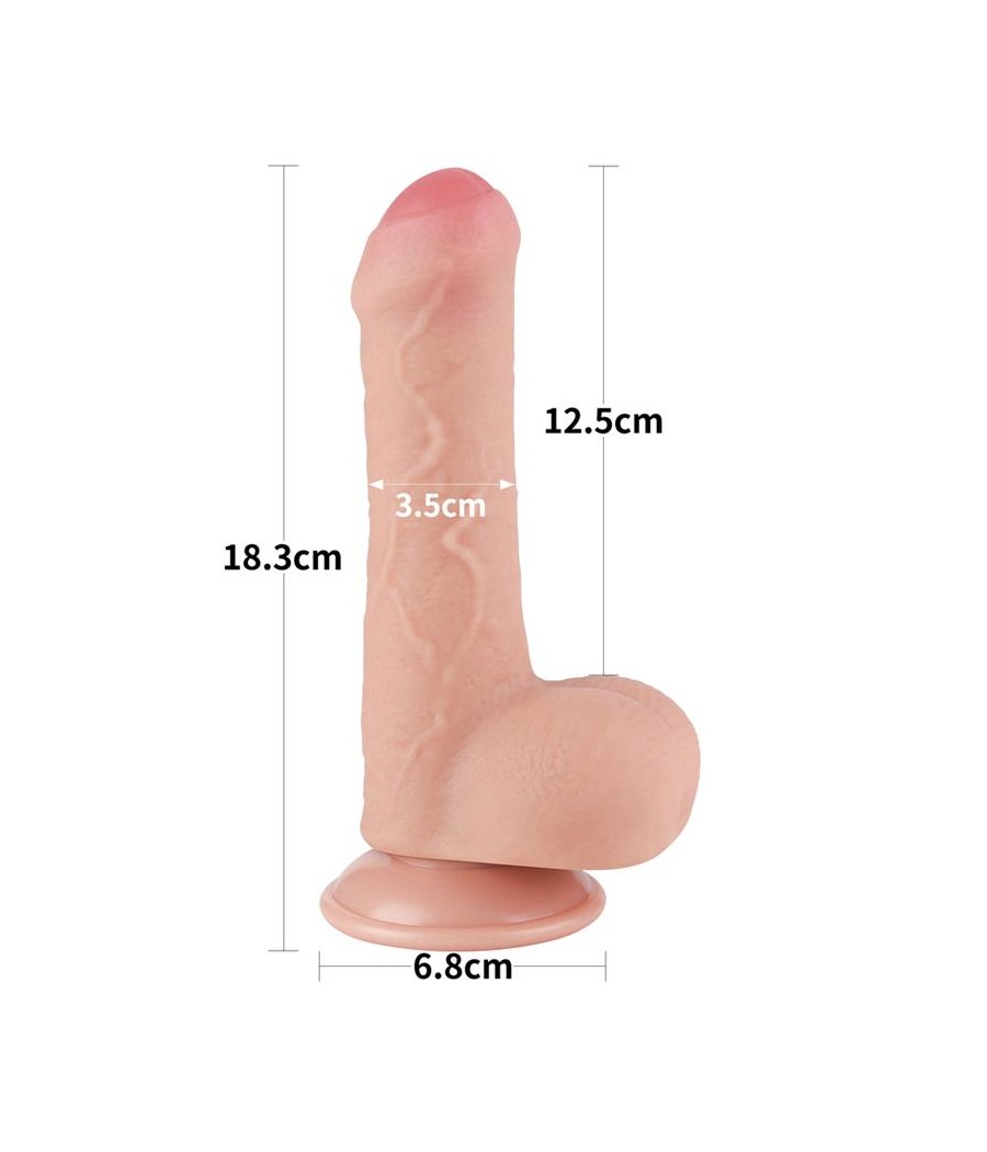 Dildo Dual Layer Piel Deslizante 7