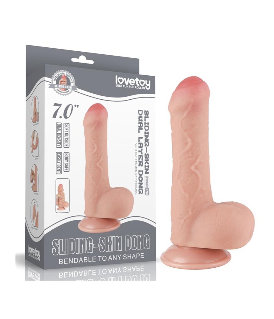 Dildo Dual Layer Piel Deslizante 7