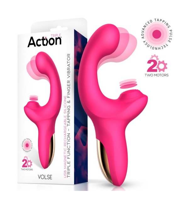 Volse Vibrador Triple Funcion con Finger y Pulsacion Tapping