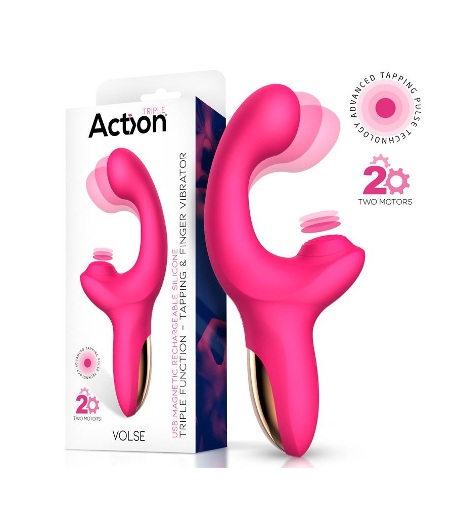 Volse Vibrador Triple Funcion con Finger y Pulsacion Tapping