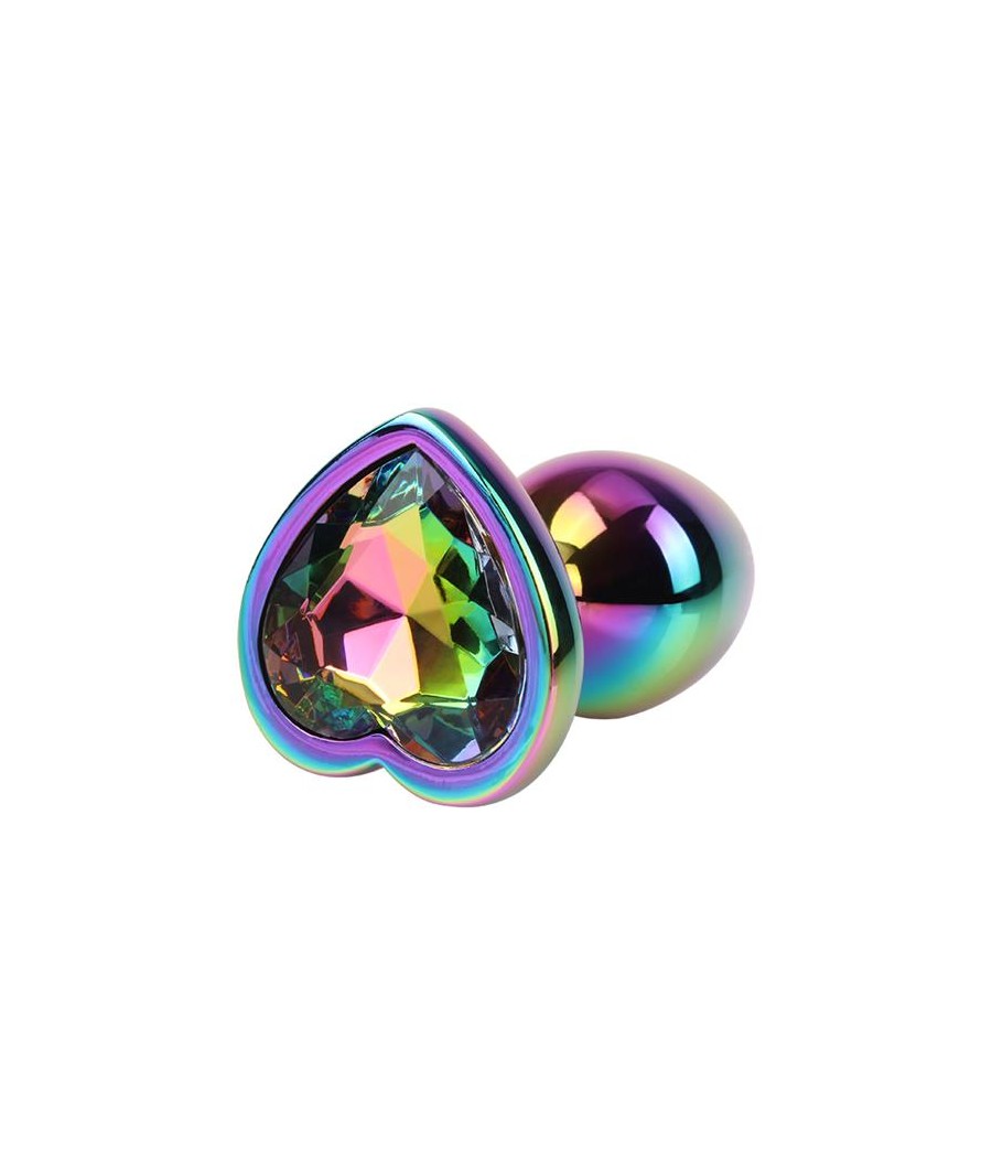 Plug Anal Rainbow Heart Gem Talla S