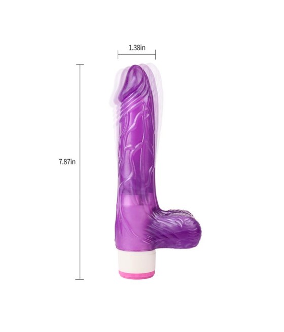 Vibrador Multi Velocidad Realista Purpura 20cm