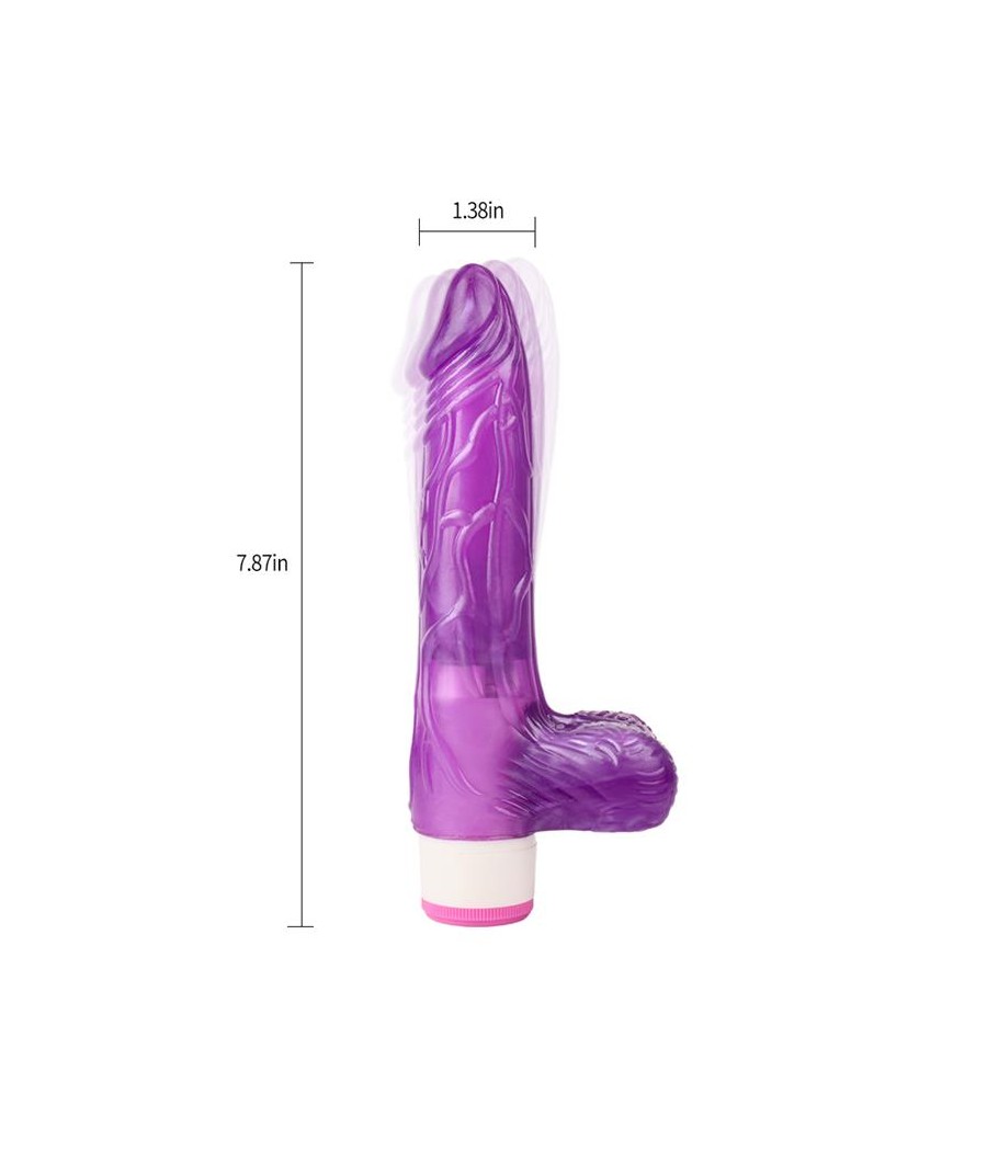 Vibrador Multi Velocidad Realista Purpura 20cm