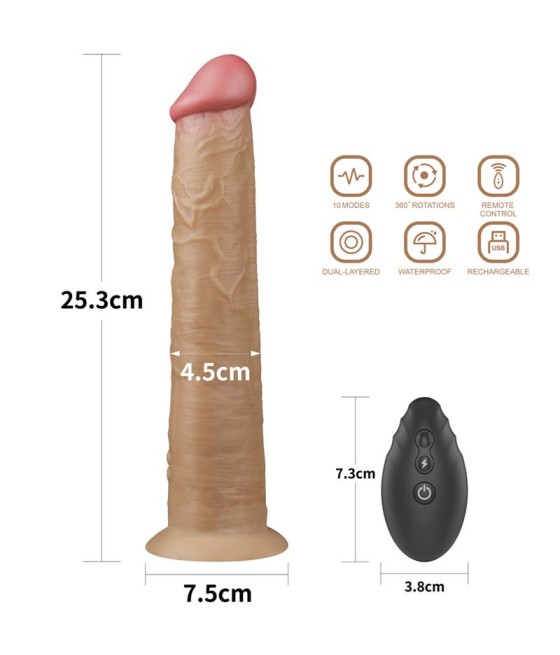 Vibrador Realista con Rotacion Doble Capa 10