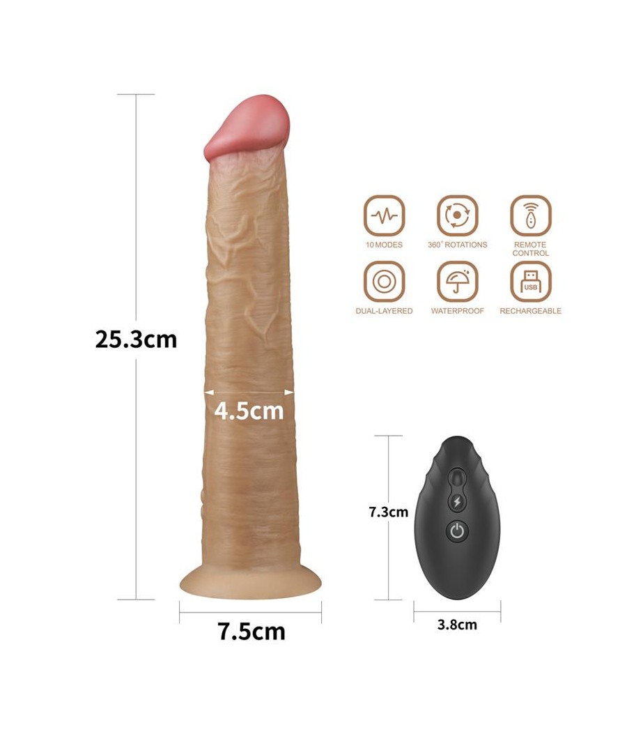 Vibrador Realista con Rotacion Doble Capa 10