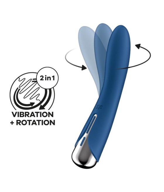 Spinning Vibe 1 Vibrador y Rotador Azul