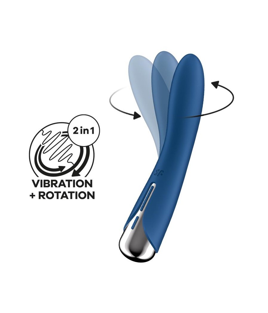 Spinning Vibe 1 Vibrador y Rotador Azul