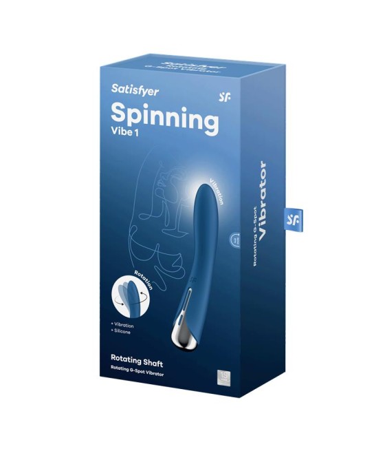 Spinning Vibe 1 Vibrador y Rotador Azul