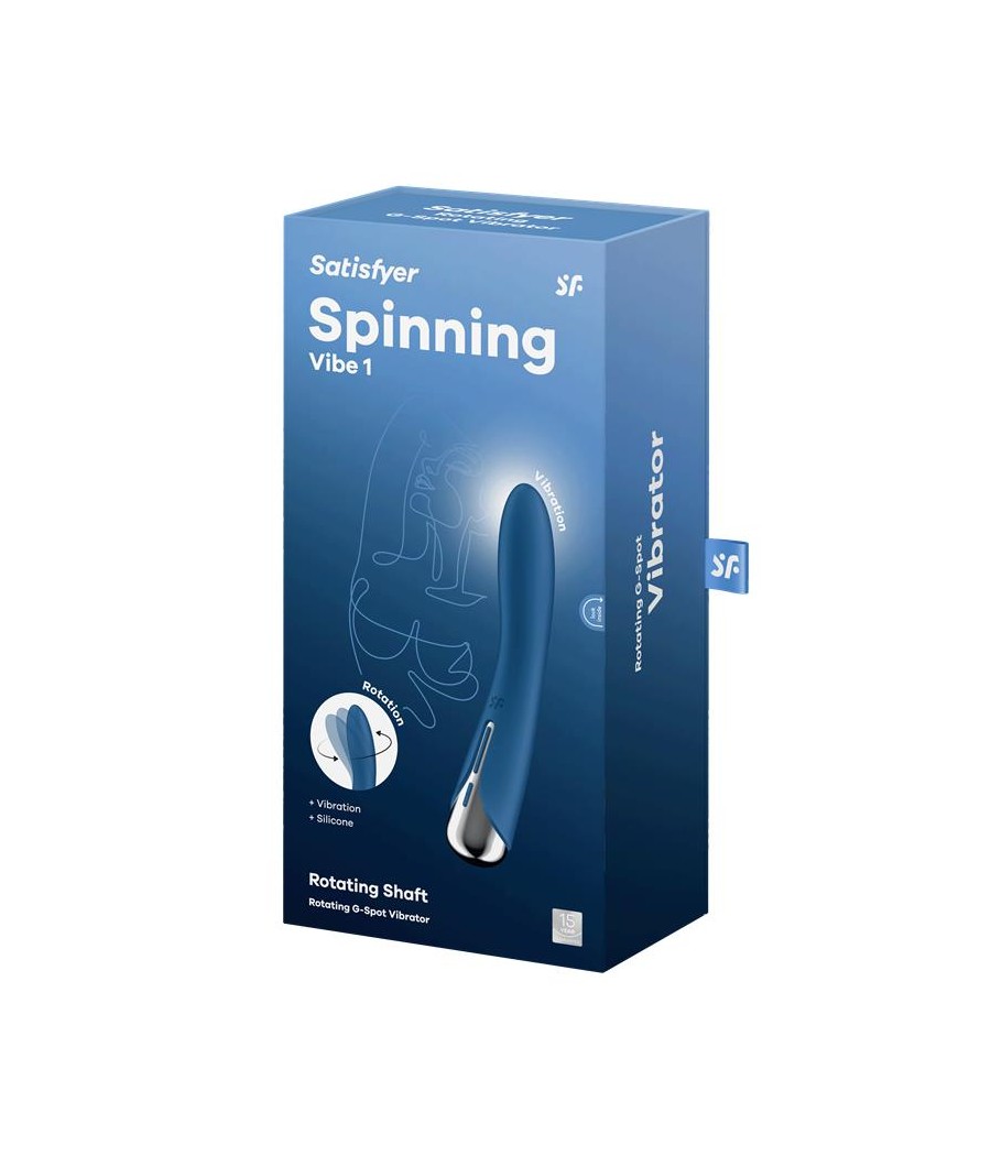 Spinning Vibe 1 Vibrador y Rotador Azul