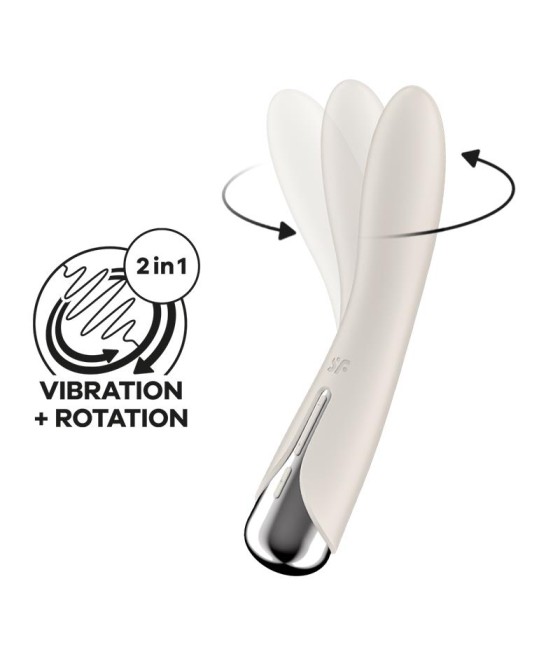 Spinning Vibe 1 Vibrador y Rotador Beige