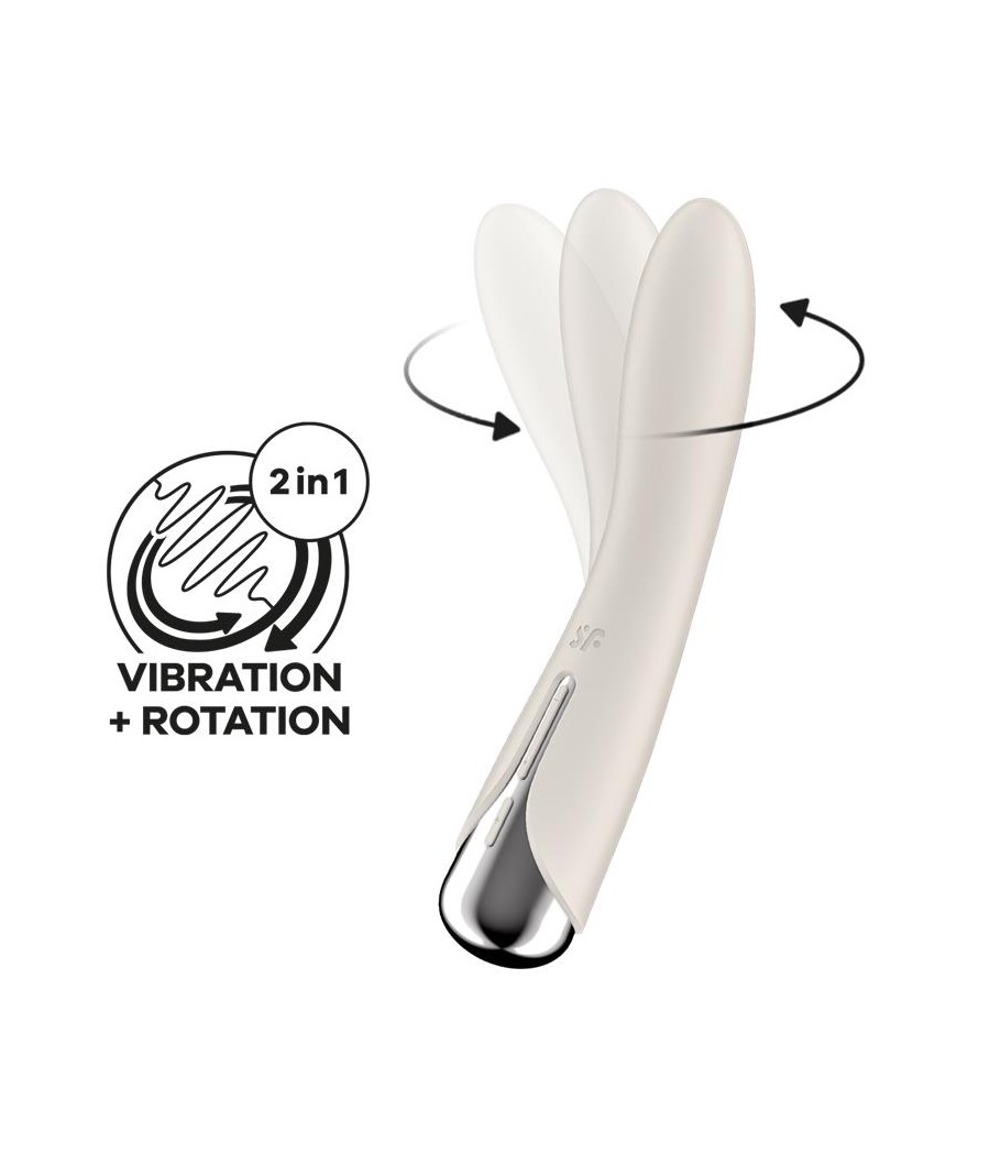 Spinning Vibe 1 Vibrador y Rotador Beige