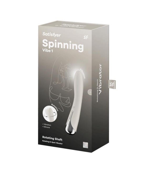 Spinning Vibe 1 Vibrador y Rotador Beige