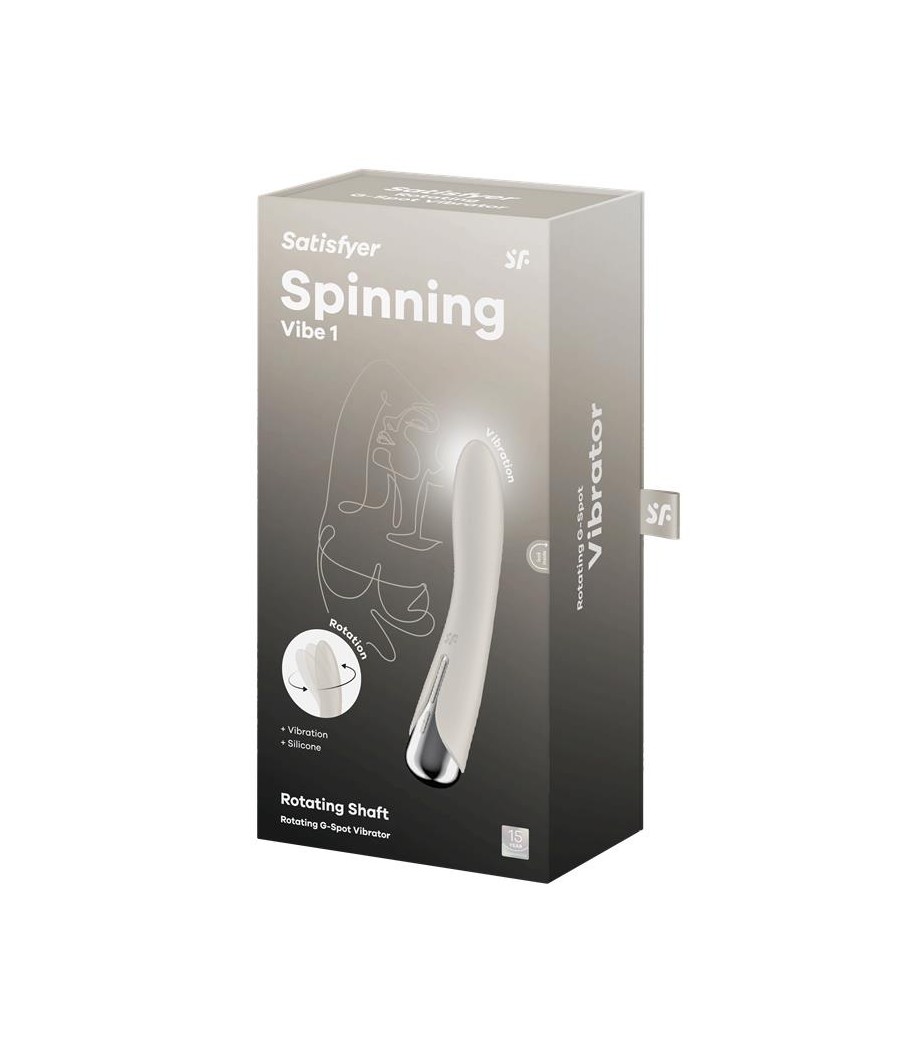 Spinning Vibe 1 Vibrador y Rotador Beige