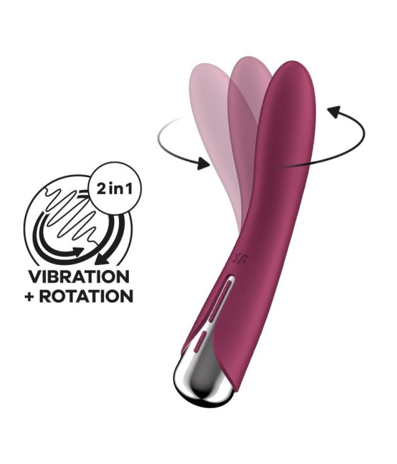 Spinning Vibe 1 Vibrador y Rotador Rojo