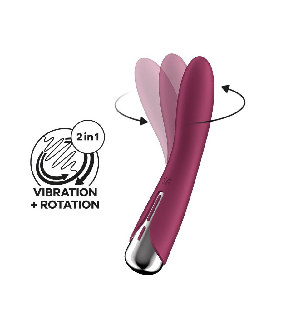 Spinning Vibe 1 Vibrador y Rotador Rojo