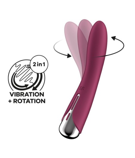 Spinning Vibe 1 Vibrador y Rotador Rojo