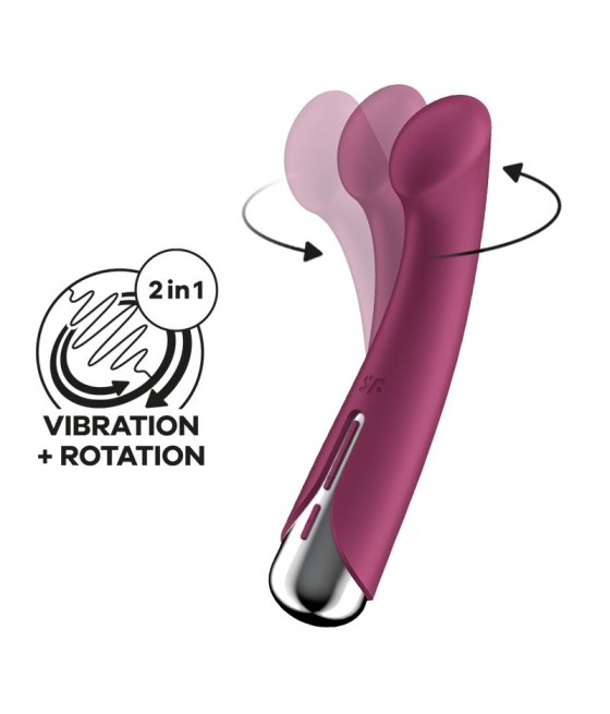 Spinning G Spot 1 Vibrador y Rotador Rojo