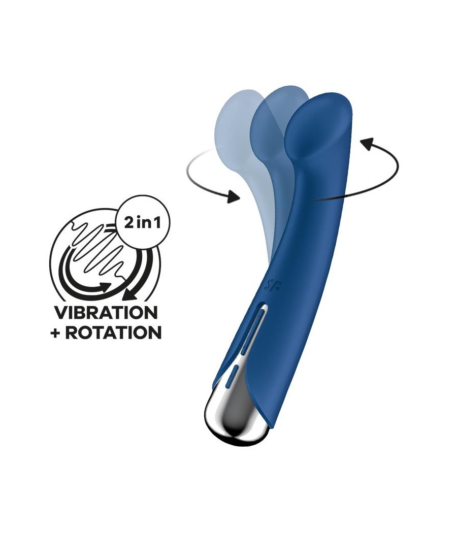 Spinning G Spot 1 Vibrador y Rotador Azul