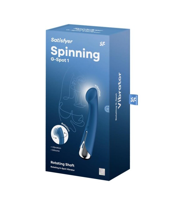 Spinning G Spot 1 Vibrador y Rotador Azul