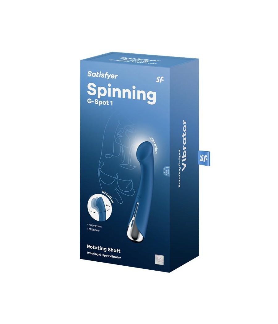 Spinning G Spot 1 Vibrador y Rotador Azul