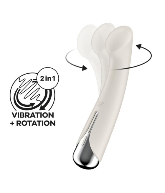 Spinning G Spot 1 Vibrador y Rotador Beige