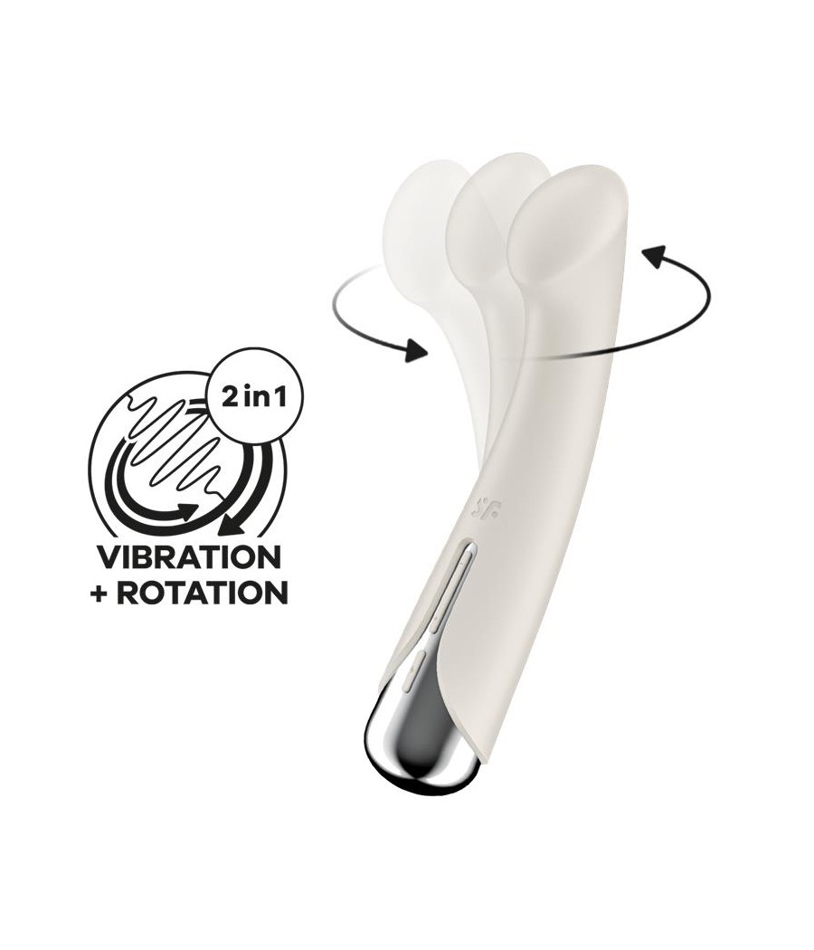 Spinning G Spot 1 Vibrador y Rotador Beige