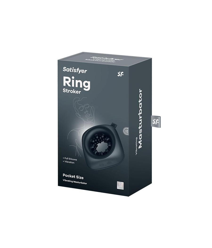 Ring Stroker Anillo Maturbador Tamano Viaje Negro