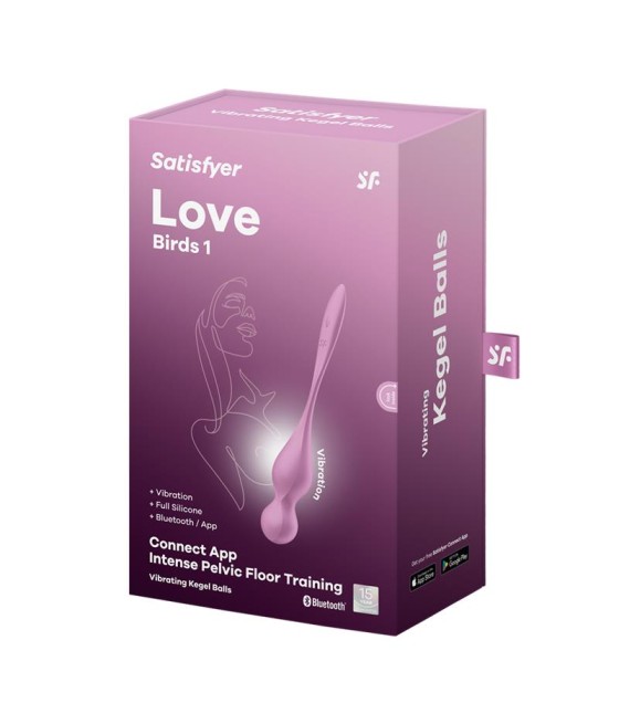 Love Birds 1 Bolas Kegel con APP Rosa