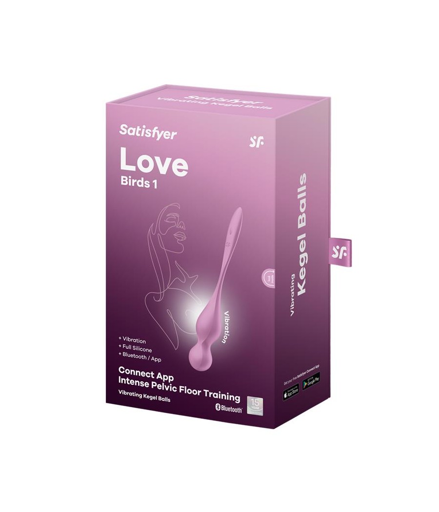 Love Birds 1 Bolas Kegel con APP Rosa