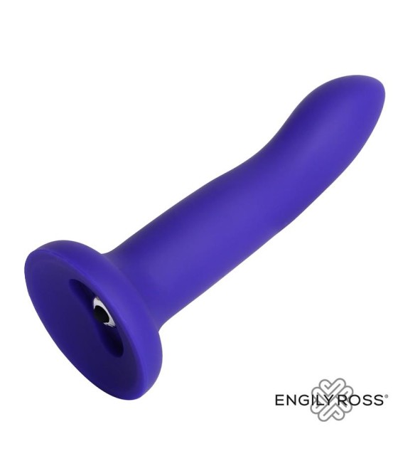 Dildo con Vibracion que Cambia de Color Azul a Purpura Talla M 17 cm