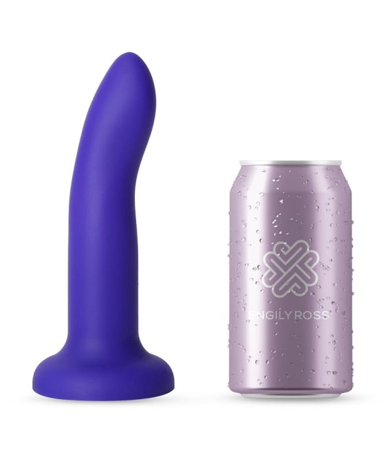 Dildo con Vibracion que Cambia de Color Azul a Purpura Talla M 17 cm