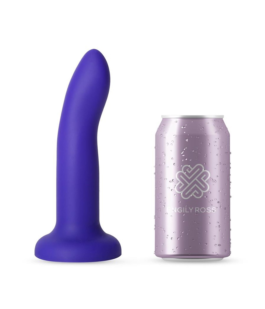 Dildo con Vibracion que Cambia de Color Azul a Purpura Talla M 17 cm