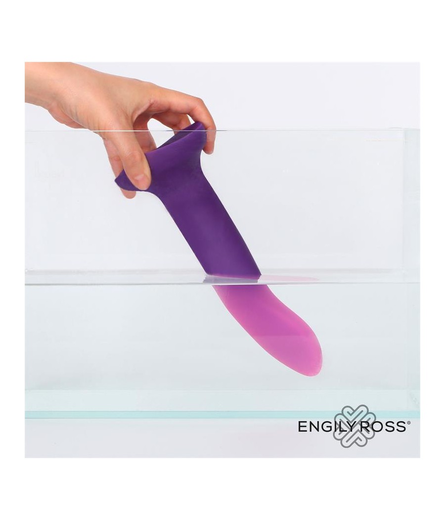 Dildo que Cambia de Color de Purpura a Rosa Talla M 17 cm