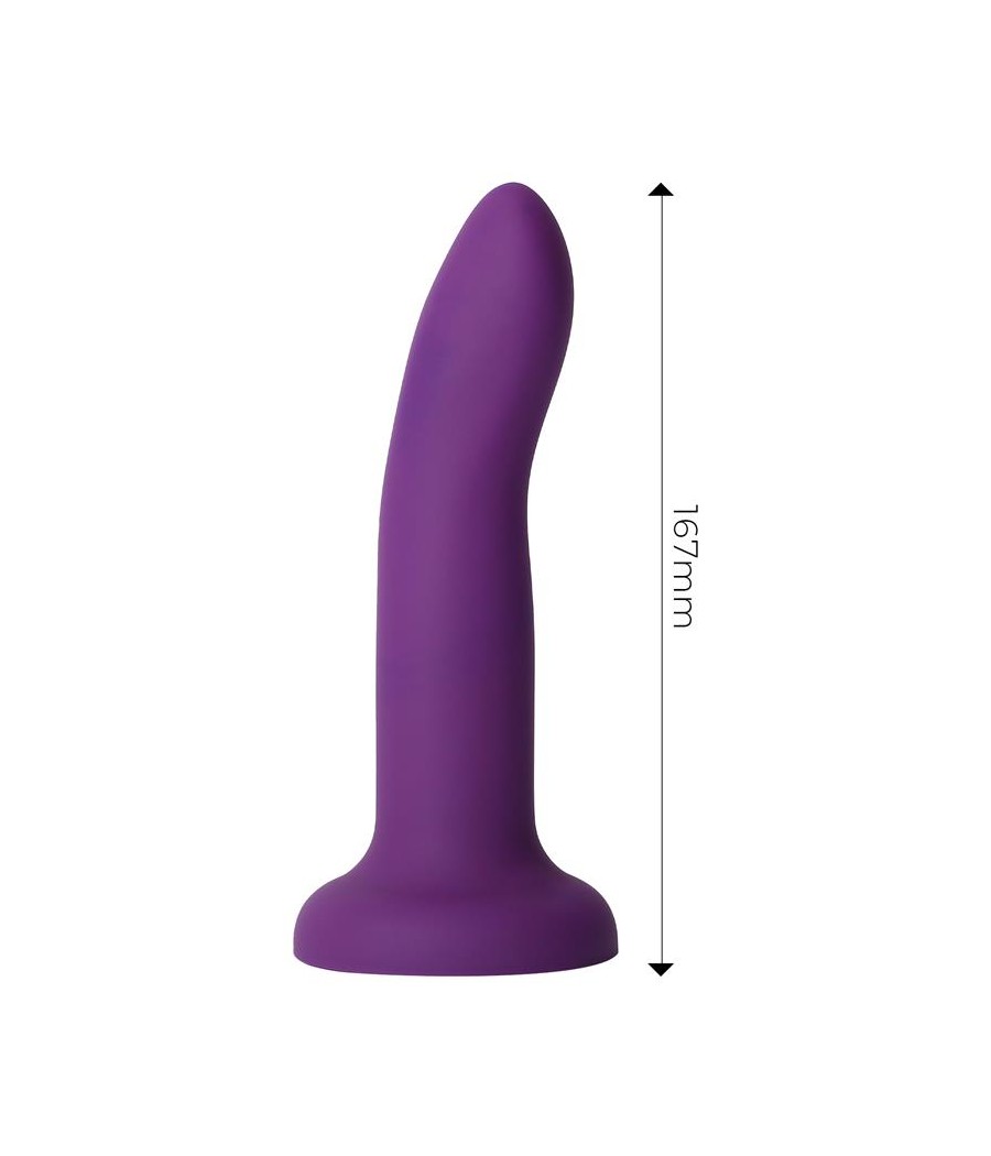 Dildo que Cambia de Color de Purpura a Rosa Talla M 17 cm