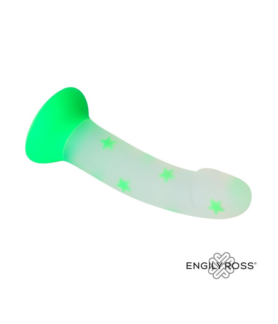 Dildo que Brilla en la Oscuridad Confetti Star 17 cm