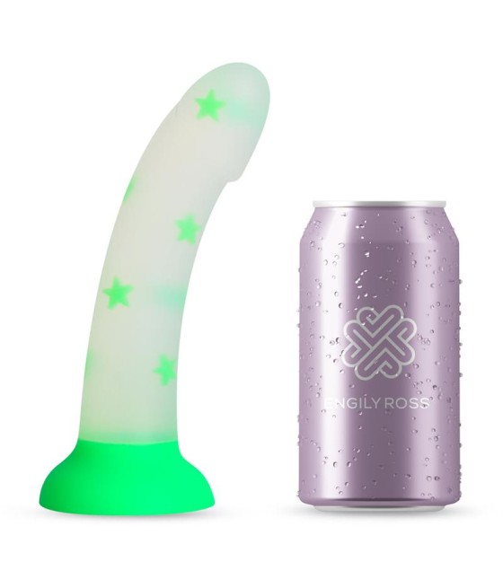 Dildo que Brilla en la Oscuridad Confetti Star 17 cm