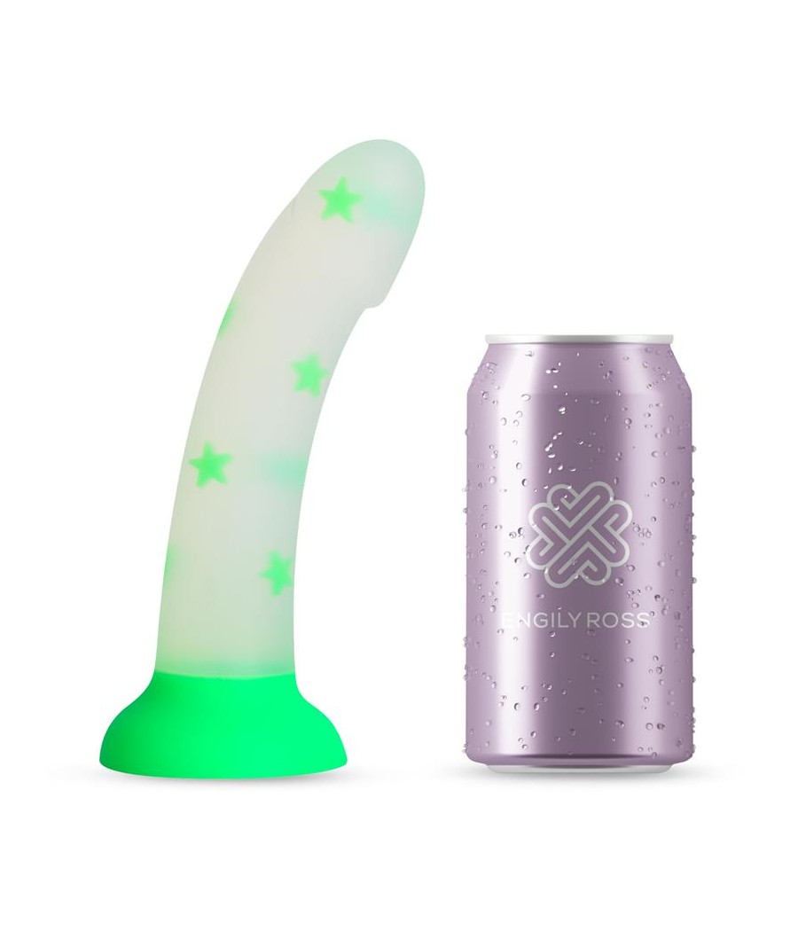 Dildo que Brilla en la Oscuridad Confetti Star 17 cm