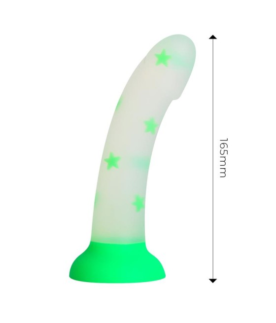 Dildo que Brilla en la Oscuridad Confetti Star 17 cm