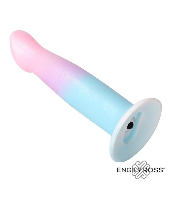 Dildo con Vibracion y Ventosa Color Degradado 17 cm