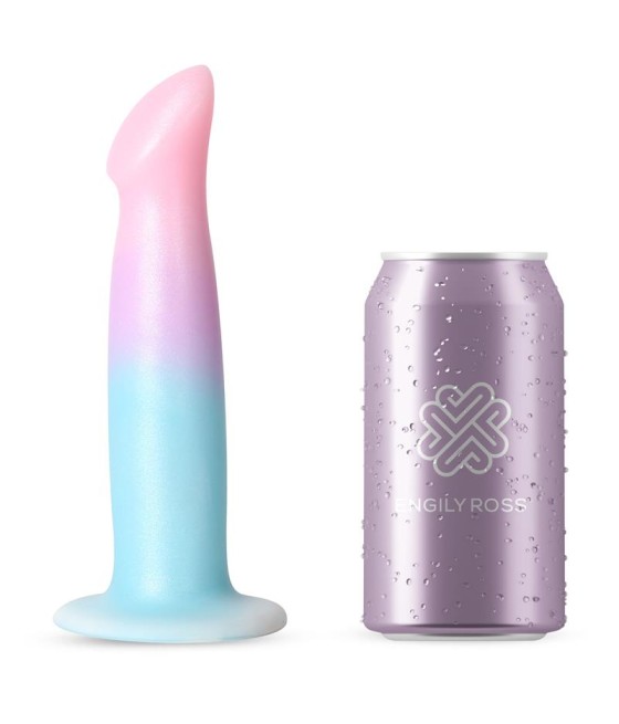 Dildo con Vibracion y Ventosa Color Degradado 17 cm