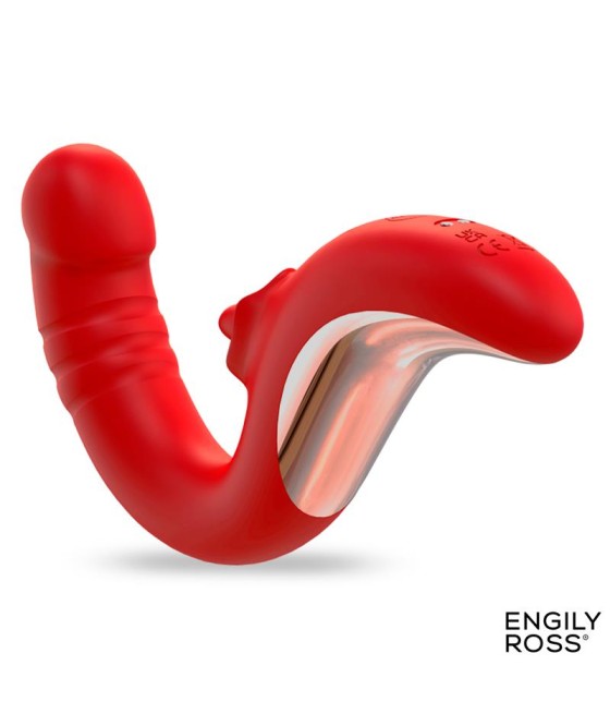 Drako Vibrador con Thrusting y Lengua Oscilante 360º