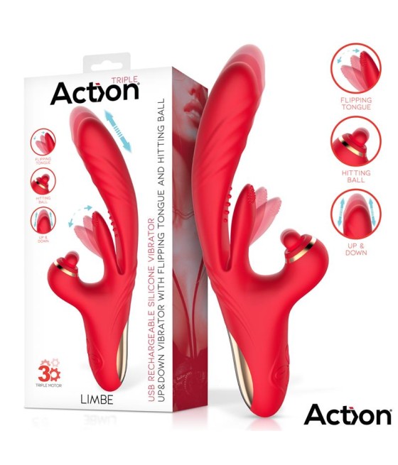 Limbe Vibrador con Lengua Flip-Flap, Bola Percutora y Up and Down