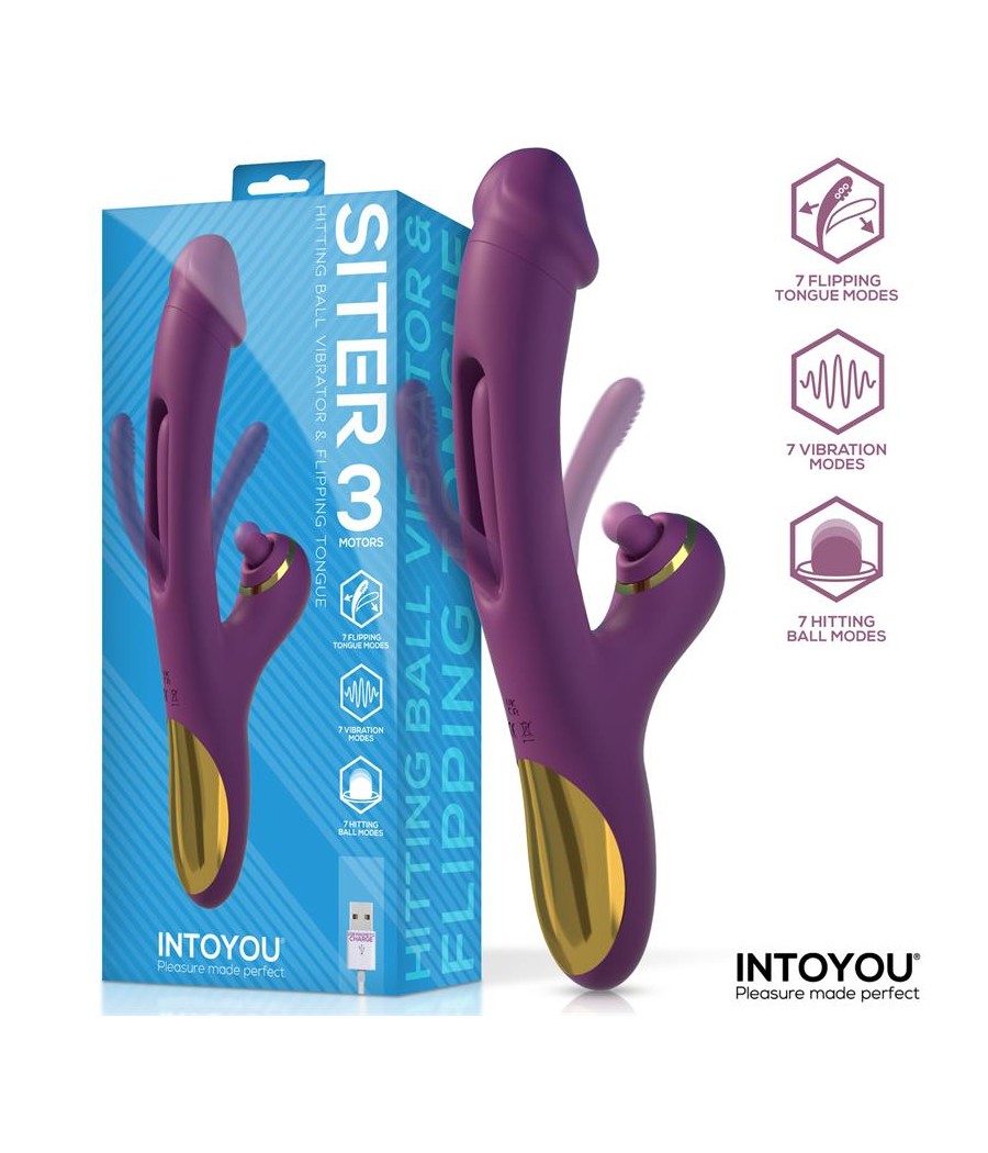 Siter Vibrador con Lengua Movimiento Flipping y Bola Golpeteo