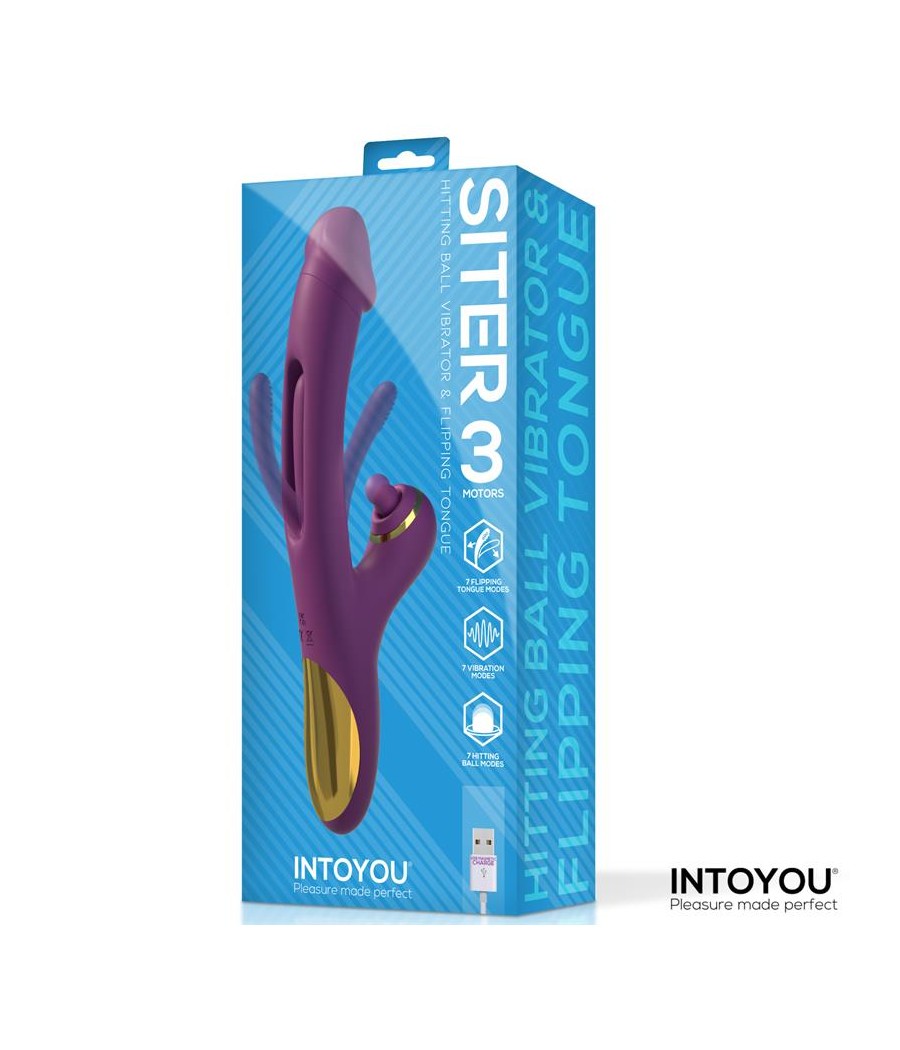 Siter Vibrador con Lengua Movimiento Flipping y Bola Golpeteo