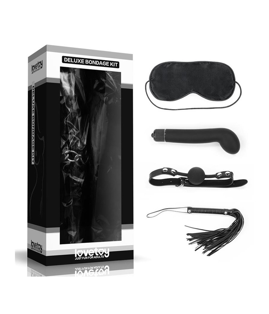 Kit Bondage Deluxe con Vibrador Negro